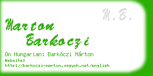 marton barkoczi business card