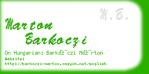 marton barkoczi business card